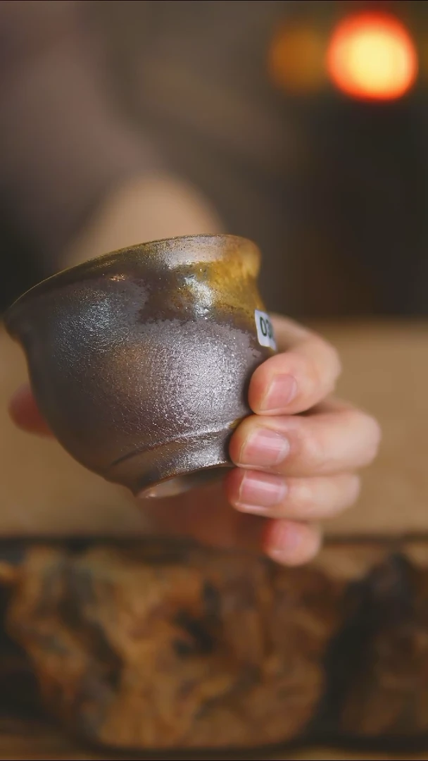 景德镇柴烧裸烧陶瓷茶杯0227