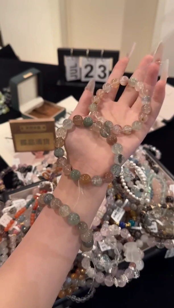 水晶手串合金发金多宝A666