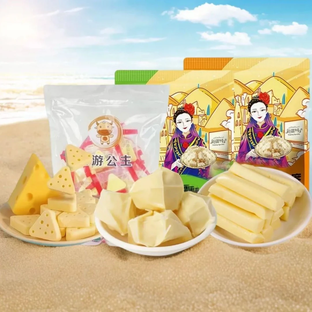 【西游公主】新疆特产奶疙瘩奶酥奶条三角芝士奶酪零食500g/装