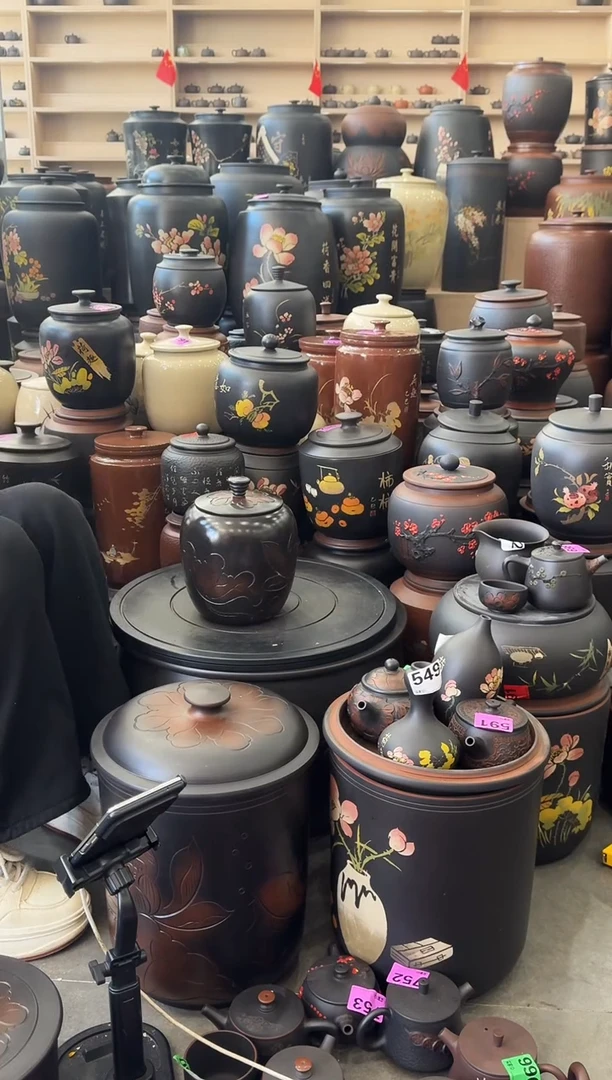 罐大大瑕疵茶叶罐  花生荷花   824