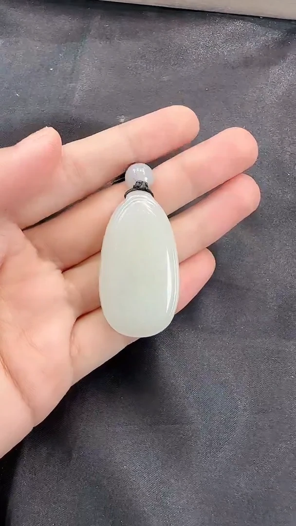 和田玉未镶嵌吊坠(赠链)新疆和田玉于田料无事牌吊坠 百搭珠宝