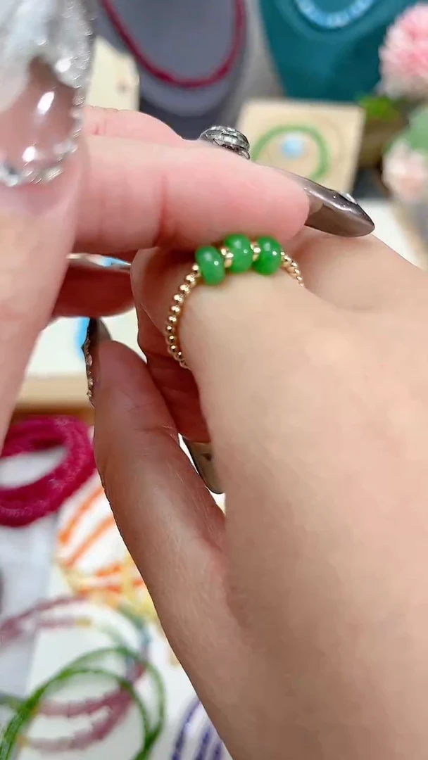 【闪购商品】翡翠戒指14K金镶嵌三生三世39