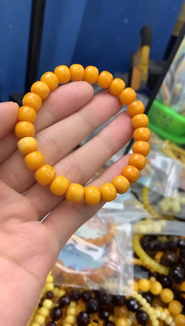 裸石蜜蜡未镶嵌手串