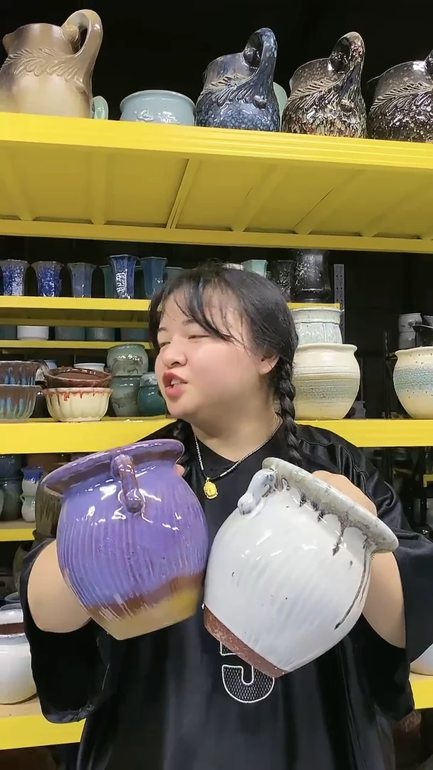 宜兴紫砂粗陶花盆