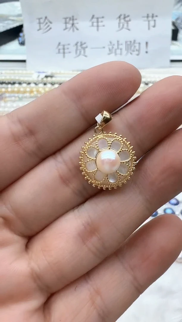 【闪购商品】海水珍珠颈饰银S925镶嵌清货