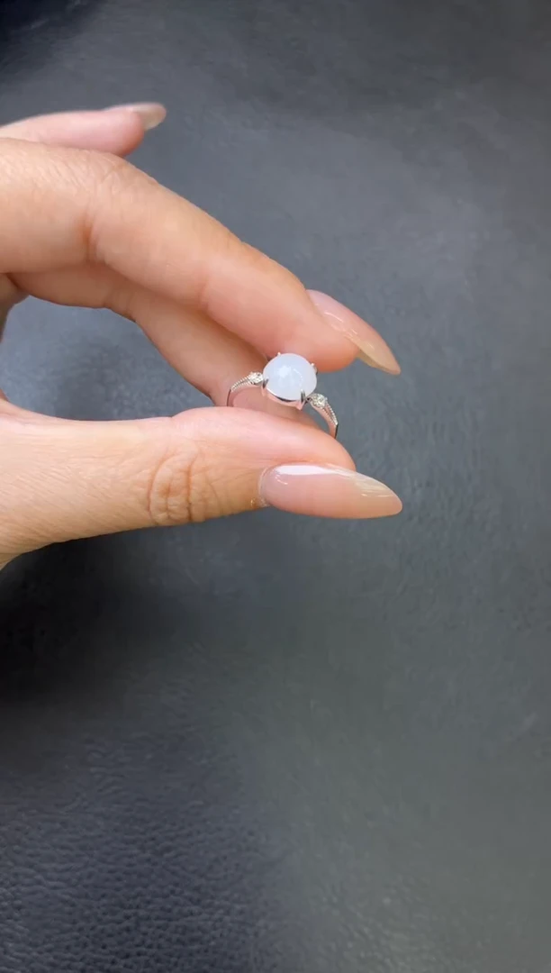 银S925镶嵌戒指翡翠戒指