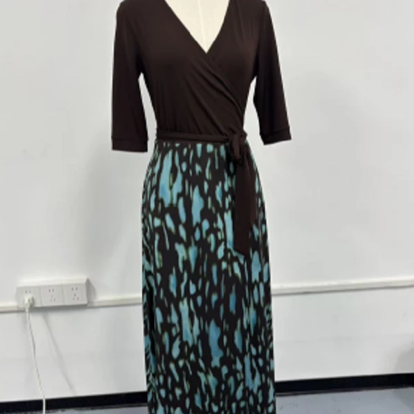 拼接设计感国风气质温柔风大摆连衣裙高级感精致