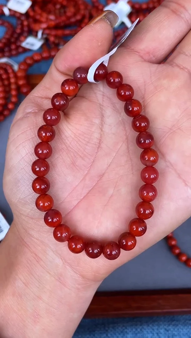 未镶嵌手串南红玛瑙N67保凉山瓦西料双锦单圈多样性发其一