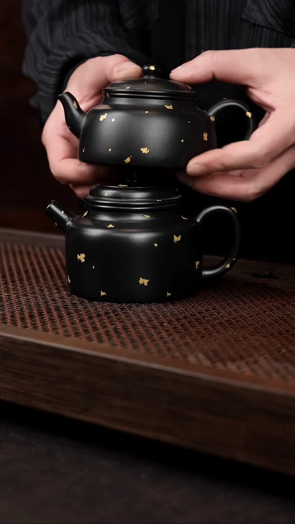 【闪购商品】紫砂茶壶黑料洒金德中
