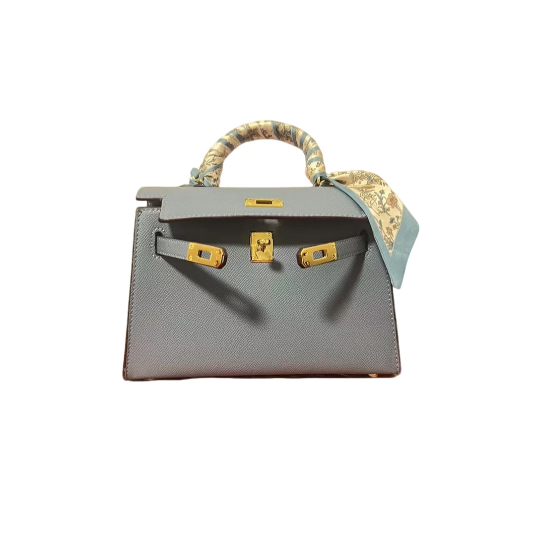 【茉丽芳华定制女包】掌纹牛皮22/13/7尺寸手拿单肩气质时尚百搭