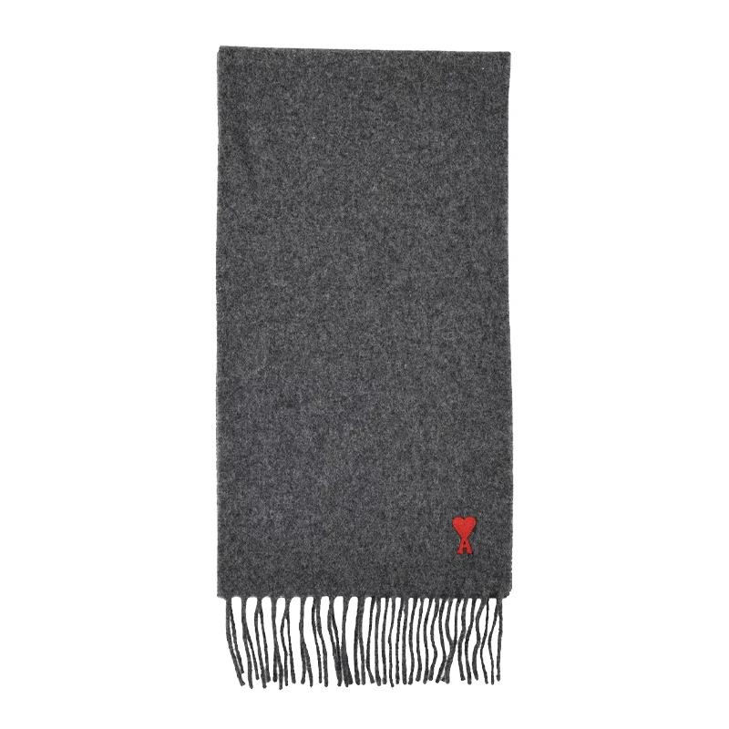 AMI【国现 专柜1500】男女同款爱心围巾 BFUSF405334