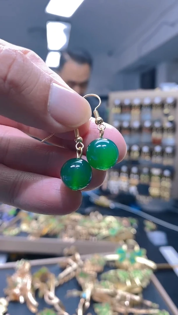 【闪购商品】玛瑙/玉髓耳饰合金023玛瑙饰品