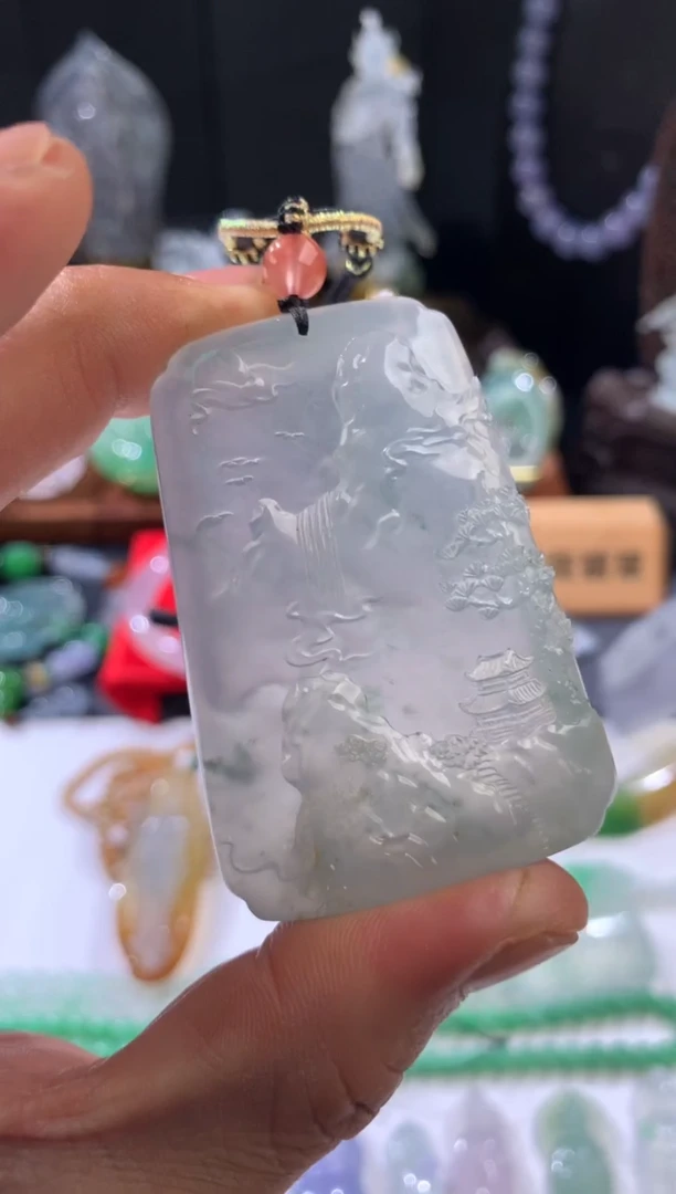 吊坠(不含链)未镶嵌翡翠天然翡翠吊坠