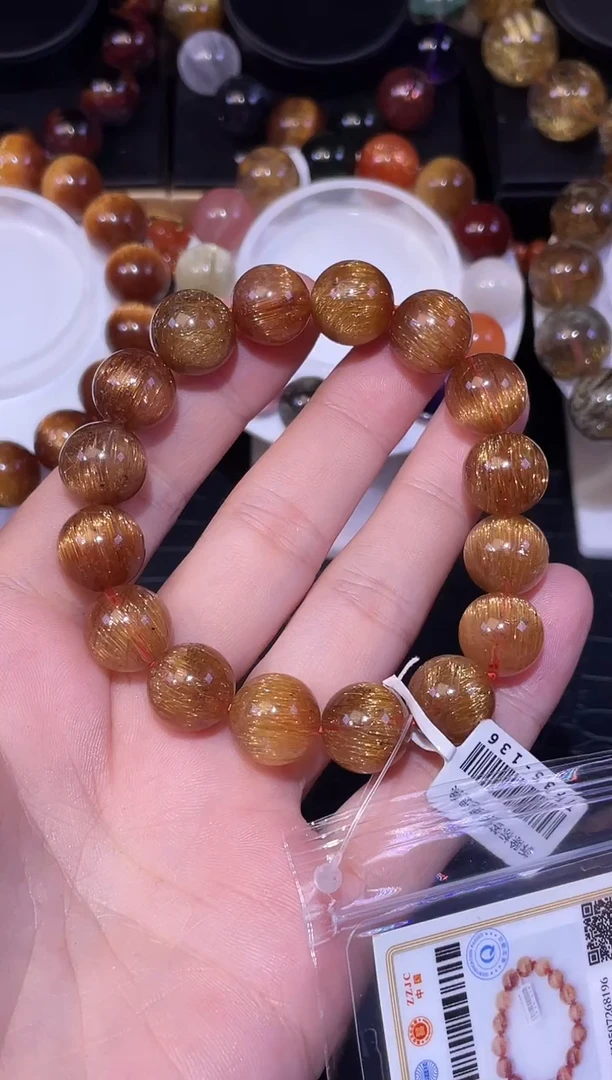 未镶嵌手链水晶东**墨发晶单圈手链A13