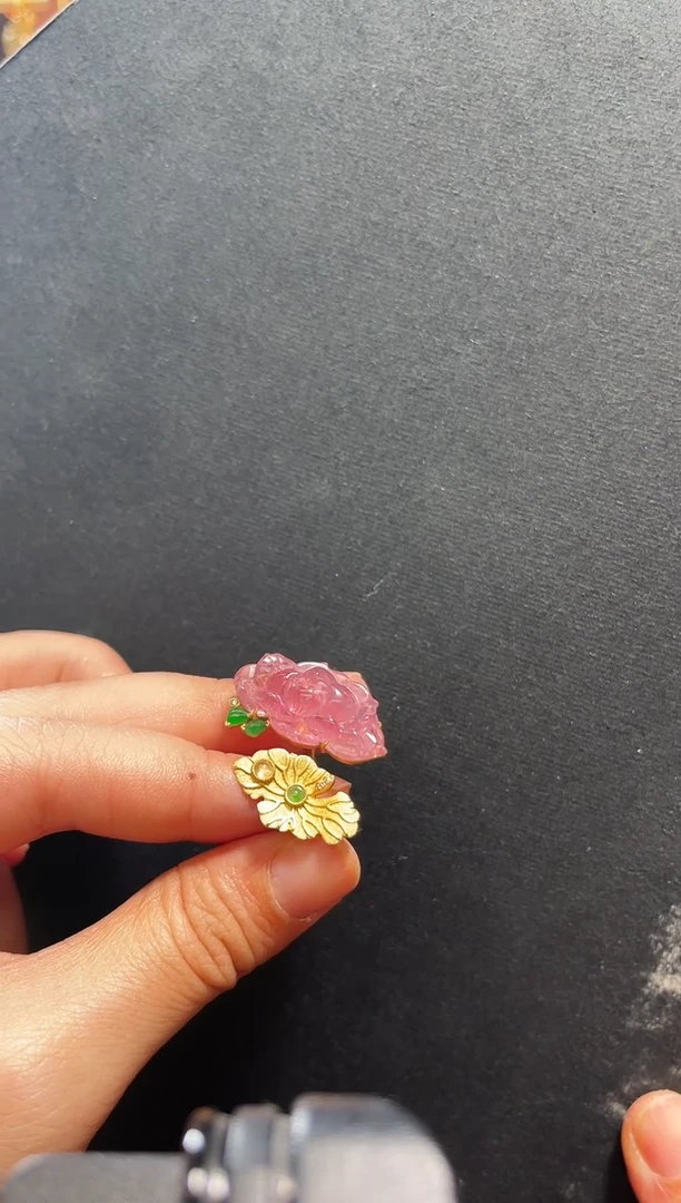 【闪购商品】碧玺戒指18K金镶嵌支持48小时鉴赏