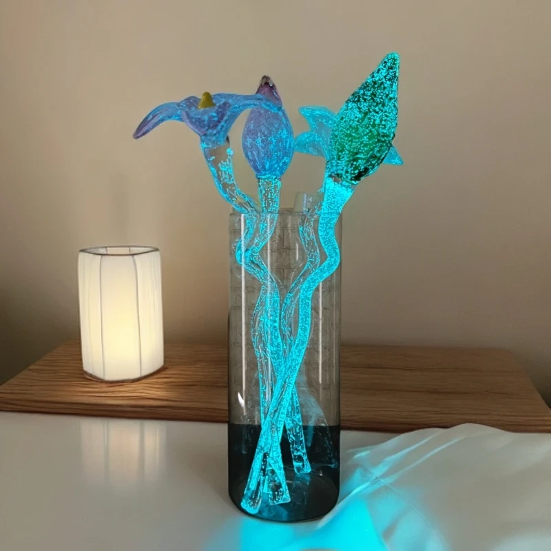 【专享】淄博非遗手工琉璃百合“百年好合”“合合生金”送礼家居摆件