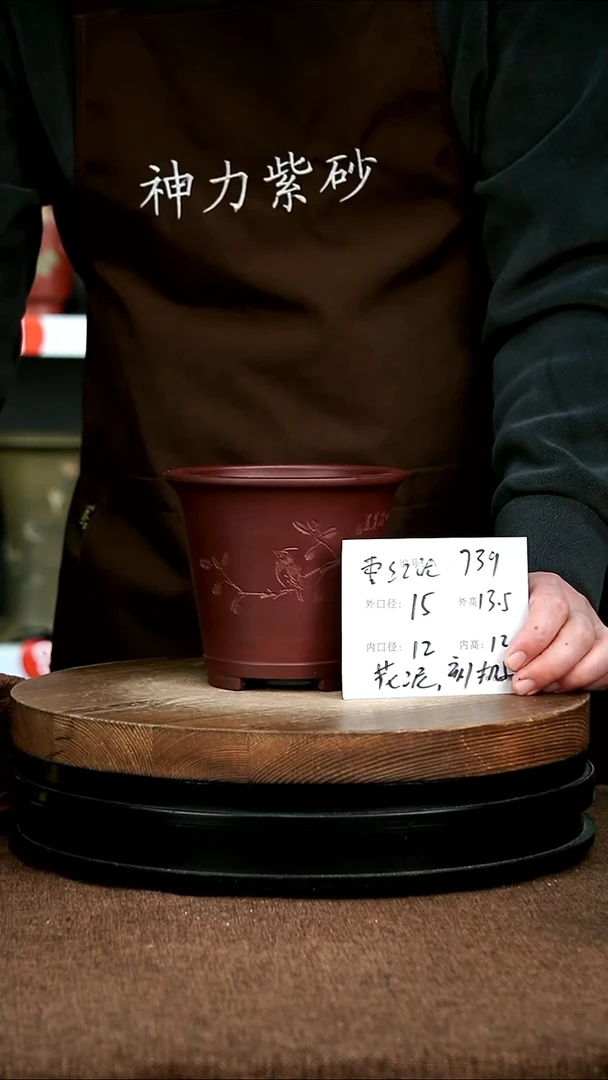 紫砂花盆花卉园艺739