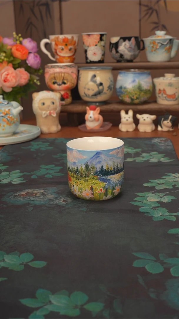 石一  阿勒泰雪景手握杯