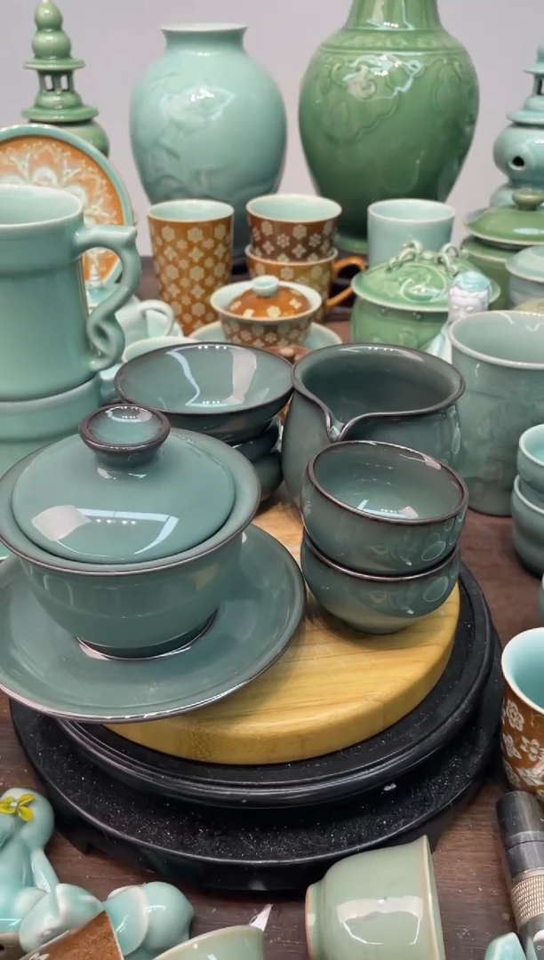 大师作品 一套 特价福利 微瑕 慧仙青瓷