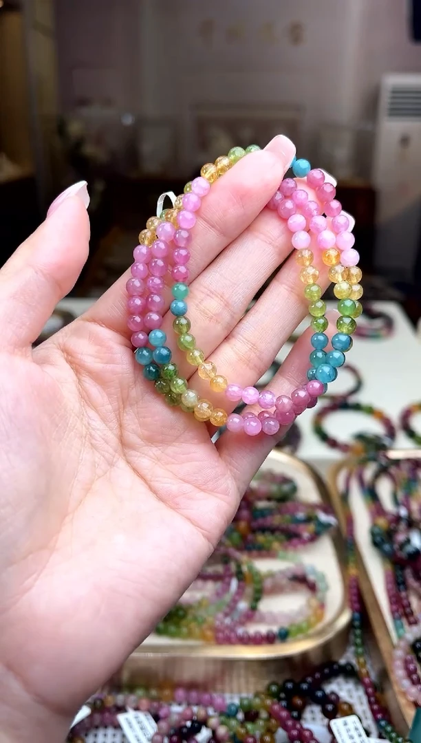 【闪购商品】碧玺/未镶嵌4mm+碧玺多圈多样性发货