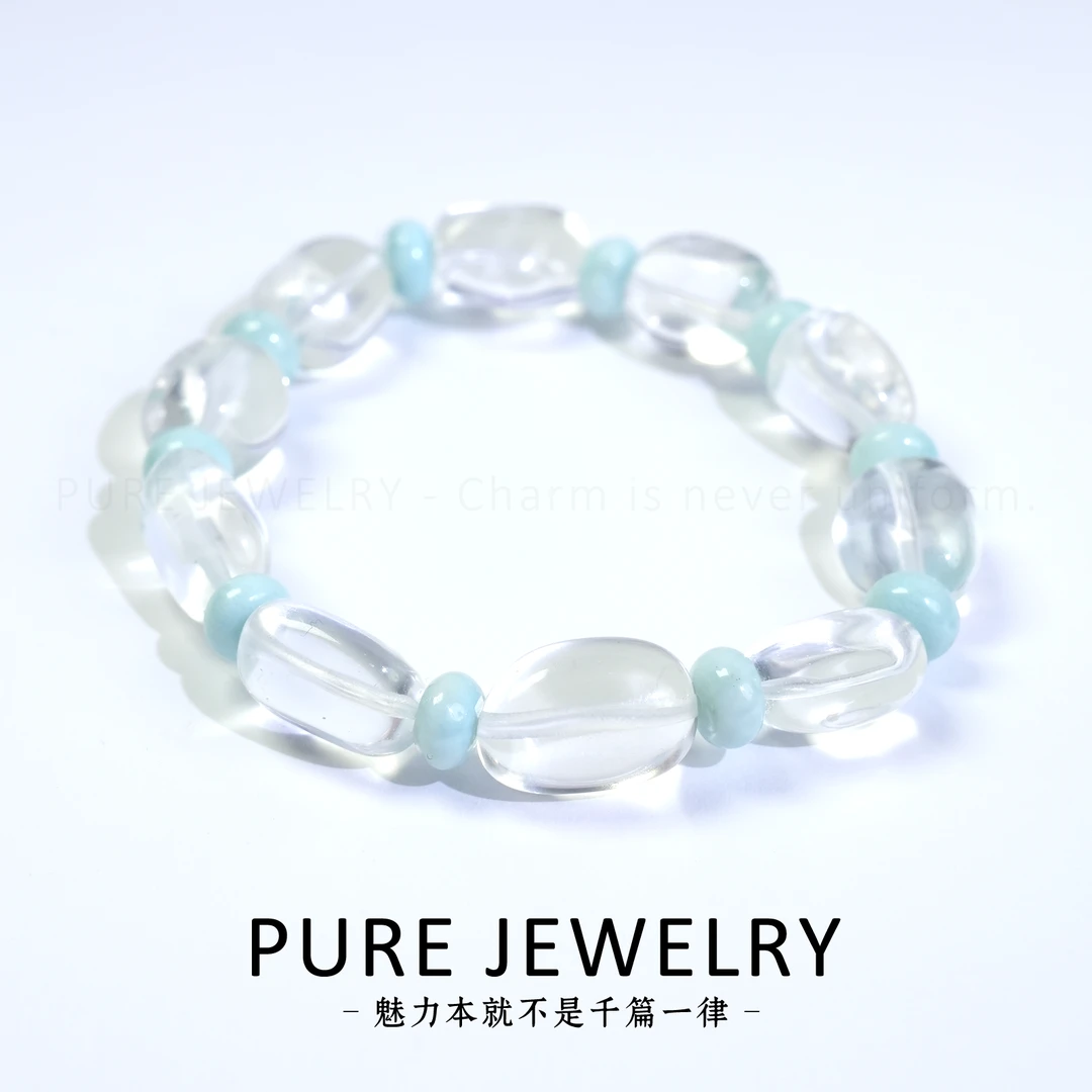 PURE【漫绪】设计款-白水晶海纹石-多样性发其一