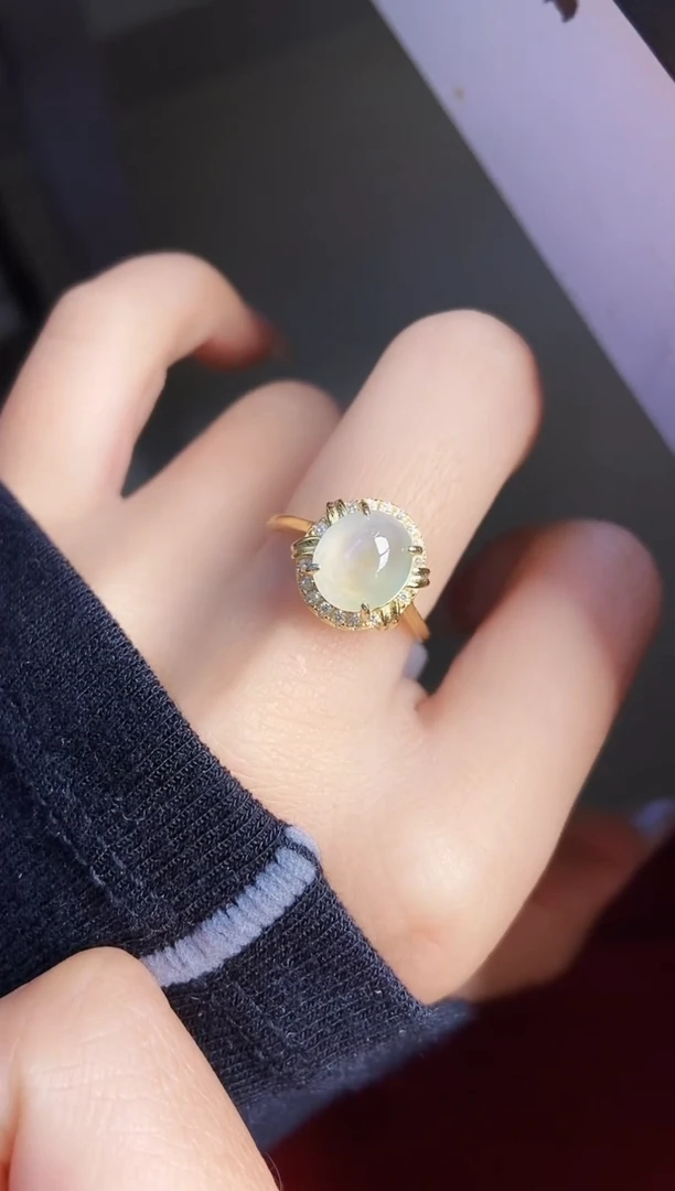 银S925镶嵌戒指翡翠12