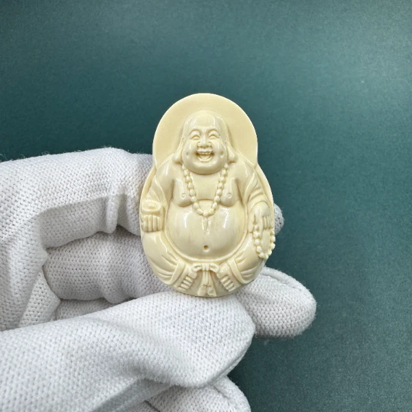 E6563天然猛犸牙雕刻件 支持鉴定 假一罚四