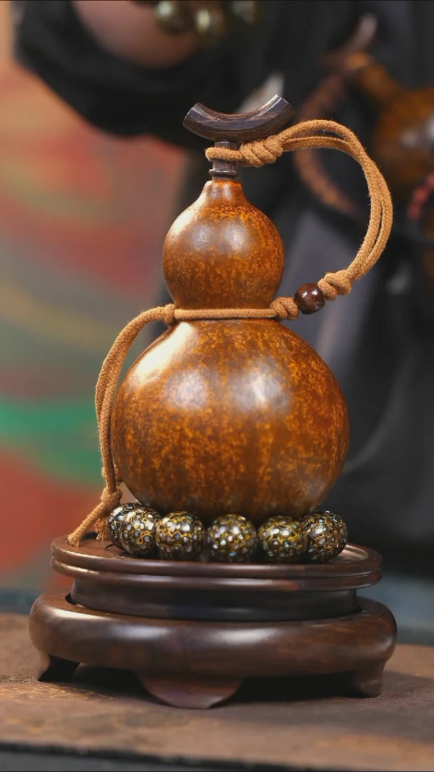 【闪购商品】YQ235大漆酒葫芦不包手串及旋转底座