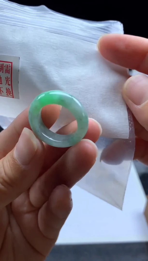 未镶嵌定制翡翠毛货需精细抛光戒圈15#