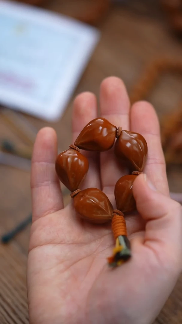 橄榄核手串/手链5籽手捻带标版