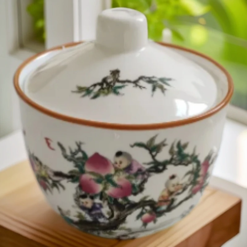 【景宝元陶瓷】景德镇九子蟠桃炖盅WJ