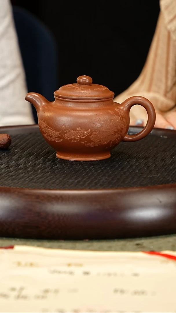 茶壶紫砂38 张彩萍 紫潭泥 掇只240cc