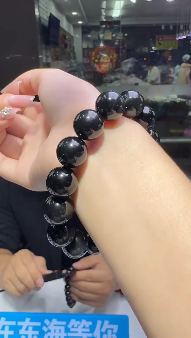 【闪购商品】黑曜岩手链未镶嵌多样性发一件 329 14m+