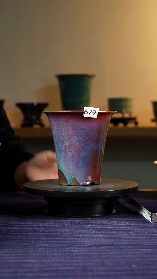 679窑变兰花盆15.5/14/15.5/13.5