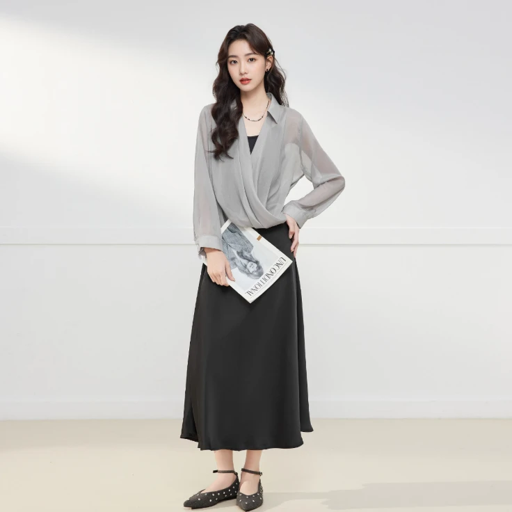 IEF/爱依服2025夏秋季新款韩版成熟优雅气质显瘦通勤百搭里外套裙