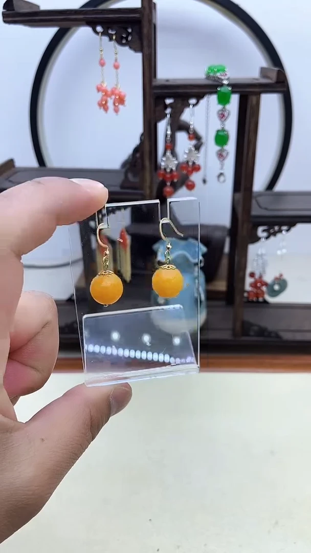 【闪购商品】翡翠耳饰14K金镶嵌77号