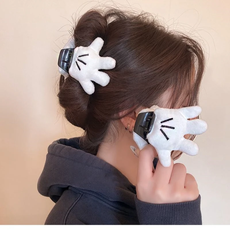 可爱米奇小手抓夹ins风立体公仔发卡手掌发夹夸张创意