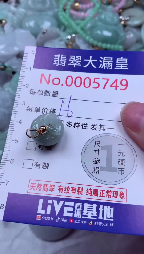 吊坠(不含链)未镶嵌翡翠5749
