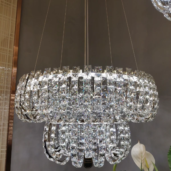 （金丽阳光）轻奢水晶餐厅灯主卧室后现代客厅吊灯奢华个性