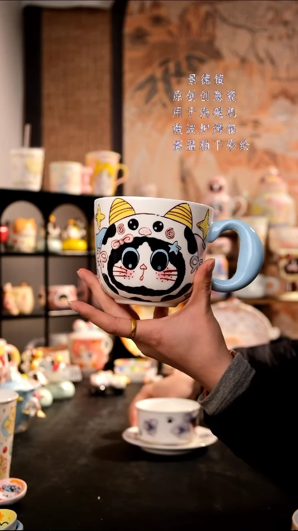 摆件陶旺的可以陶瓷手工手绘设计师款