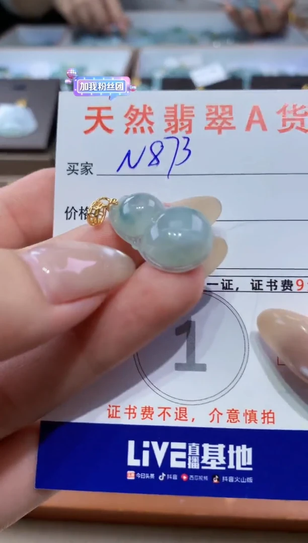 颈饰未镶嵌翡翠天然缅甸翡翠A货挂件