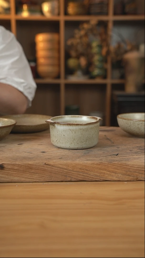 奶奶系列的双耳早餐碗【壶