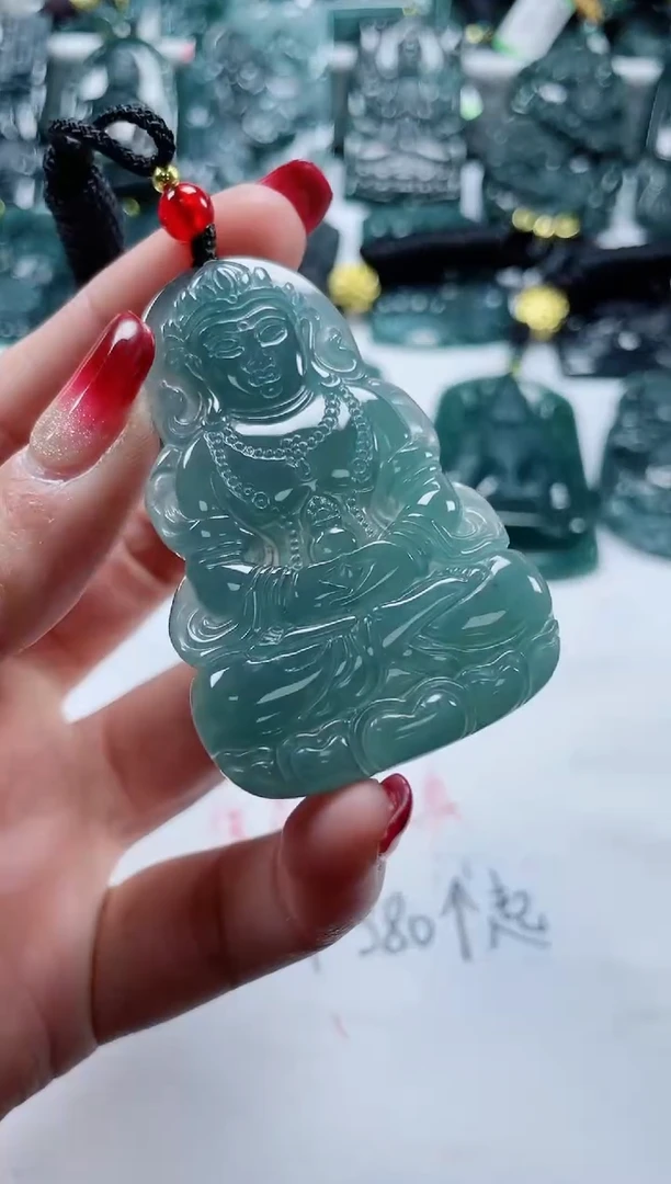 【闪购商品】翡翠颈饰未镶嵌多样性发货一件发货-度母观音