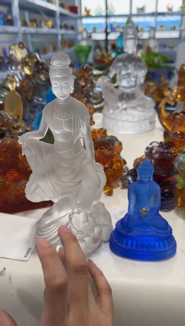 手工艺品琉璃康****2观音+药师