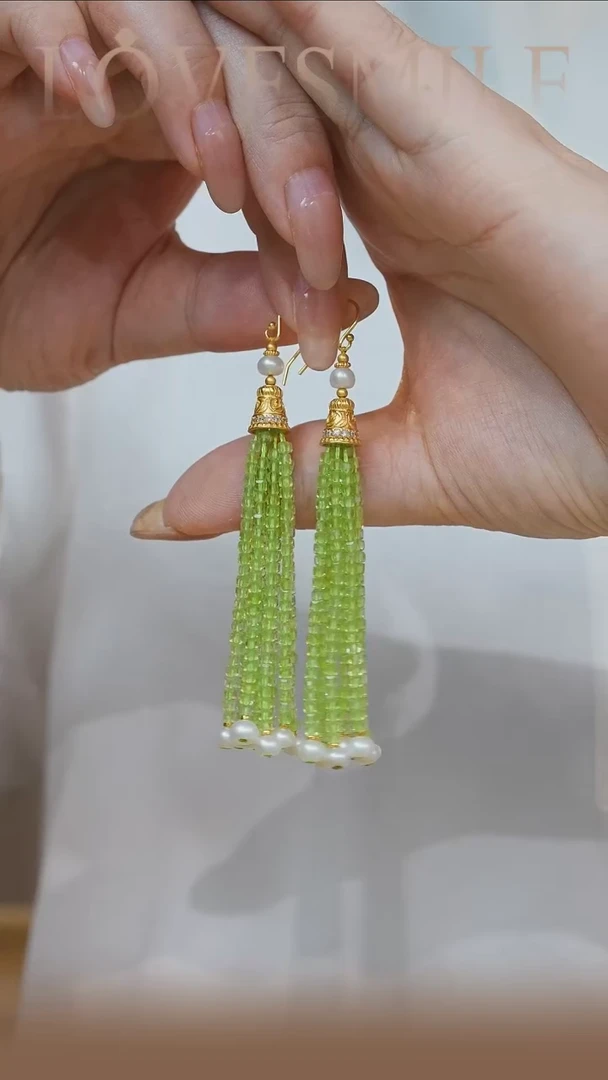 橄榄石耳环未镶嵌005耳环