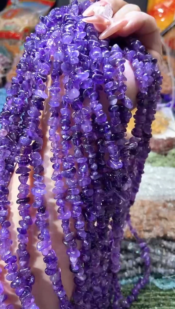 水晶珠宝半成品未镶嵌紫水晶