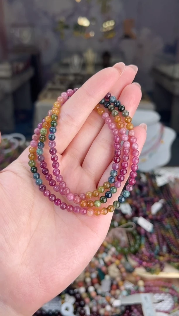 【闪购商品】碧玺/未镶嵌4mm+碧玺多圈多样性发货