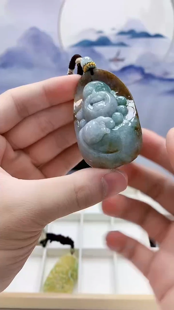 未镶嵌定制翡翠5028bb-毛货挂件54