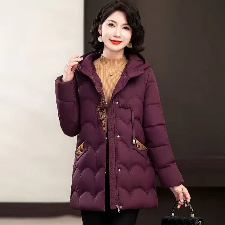 YU[丽姐.优选]2025品牌百搭手工刺绣棉服879
