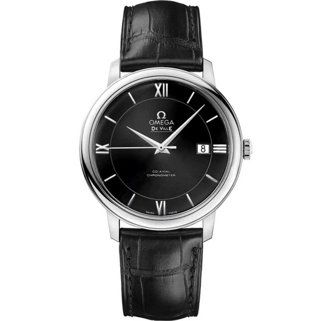 99新 Omega/欧米茄 碟飞/黑皮盘皮带经典40mm表径